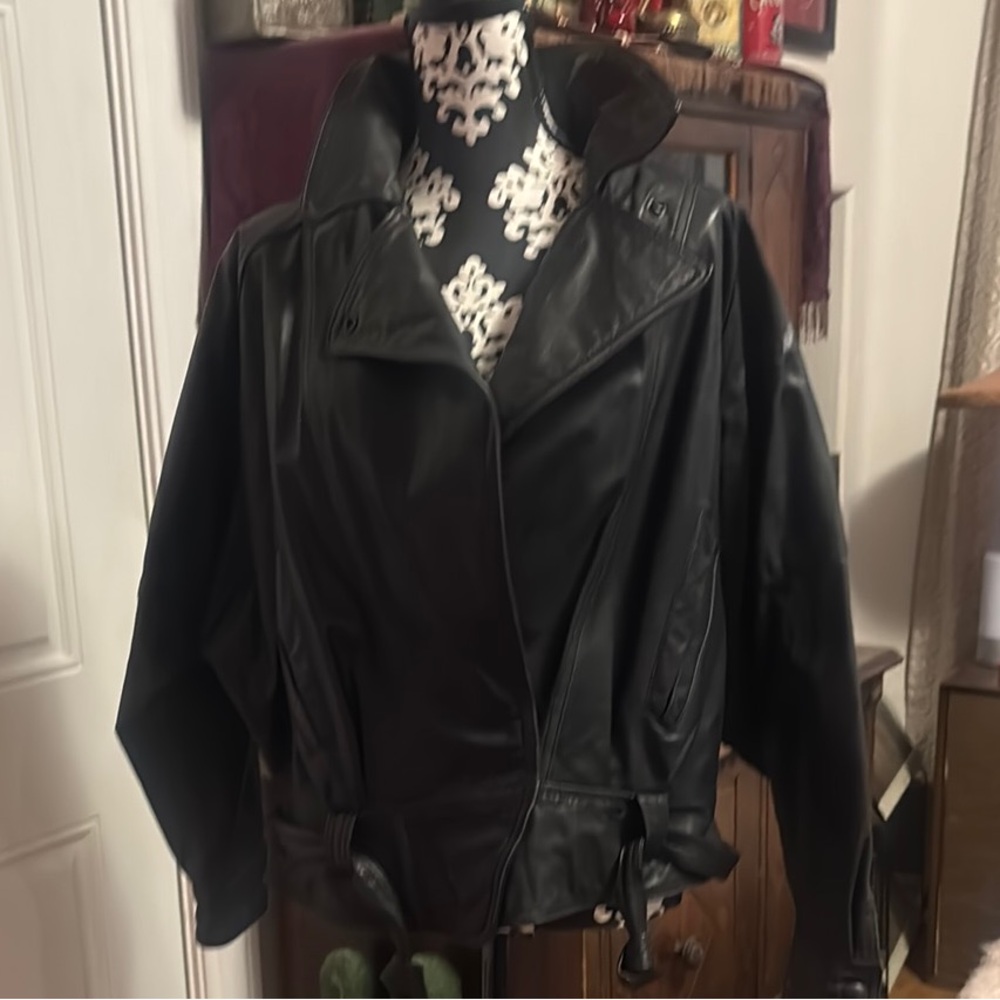 Classic Black Leather Motorcycle Jacket